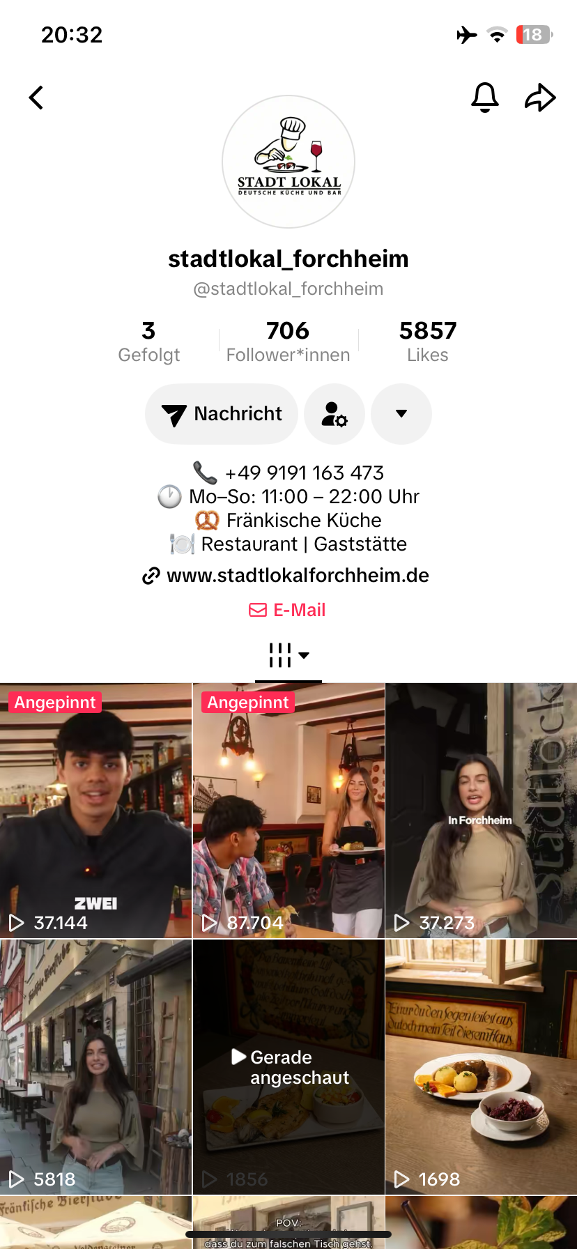 Stadtlokal Forchheim nachher